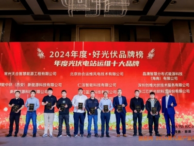 瓦力游戏科技荣获2024·好光伏“年度光伏电站运维十大品牌”